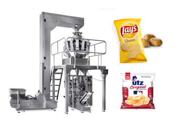 Weighing Snack Granular Packing Machine , Potato Chips Packing Machine
